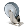Zwenkwiel zonder rem rond 125 mm - RVS